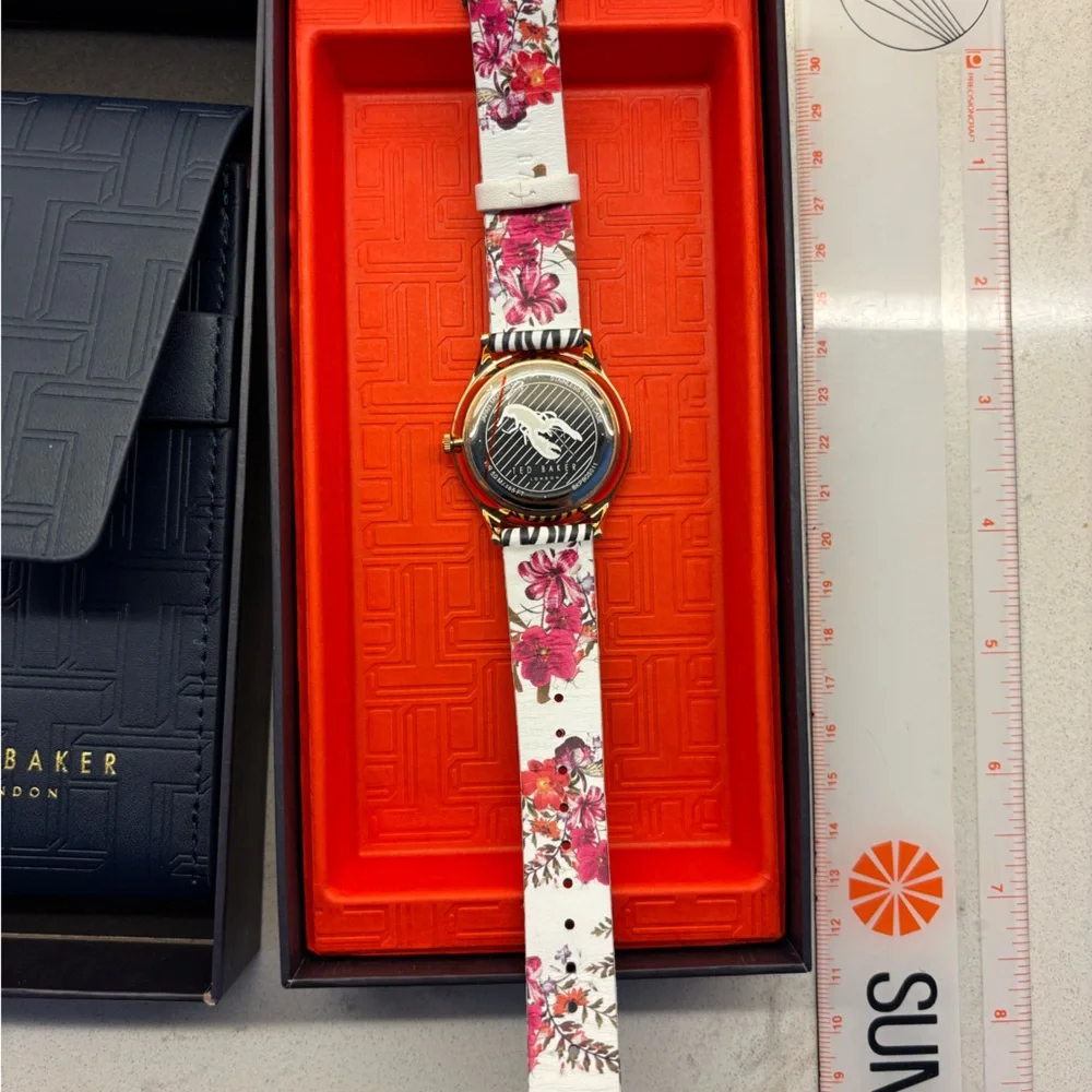 Ted Baker Floral Watch with Zebra Strap - Picture 3 of 5